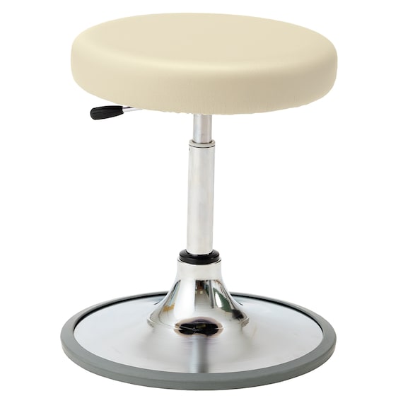 昇降チェア(CA-P13BL 円盤脚 ラバープロテクタ PVC-CYE) 1枚目画像