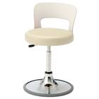 昇降チェア(CA-P14BL 背付き 円盤脚 ラバープロテクタ PVC-CYE) 1枚目画像