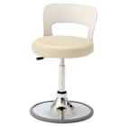 昇降チェア(CA-P14BL 背付き 円盤脚 ラバープロテクタ PVC-CYE) 1枚目画像