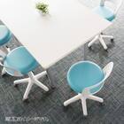 昇降チェア(CA-P14BL 背付き 円盤脚 ラバープロテクタ PVC-CYE) 6枚目画像