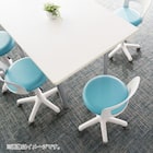 昇降チェア(CA-P14BL 背付き 円盤脚 ラバープロテクタ PVC-CYE) 6枚目画像