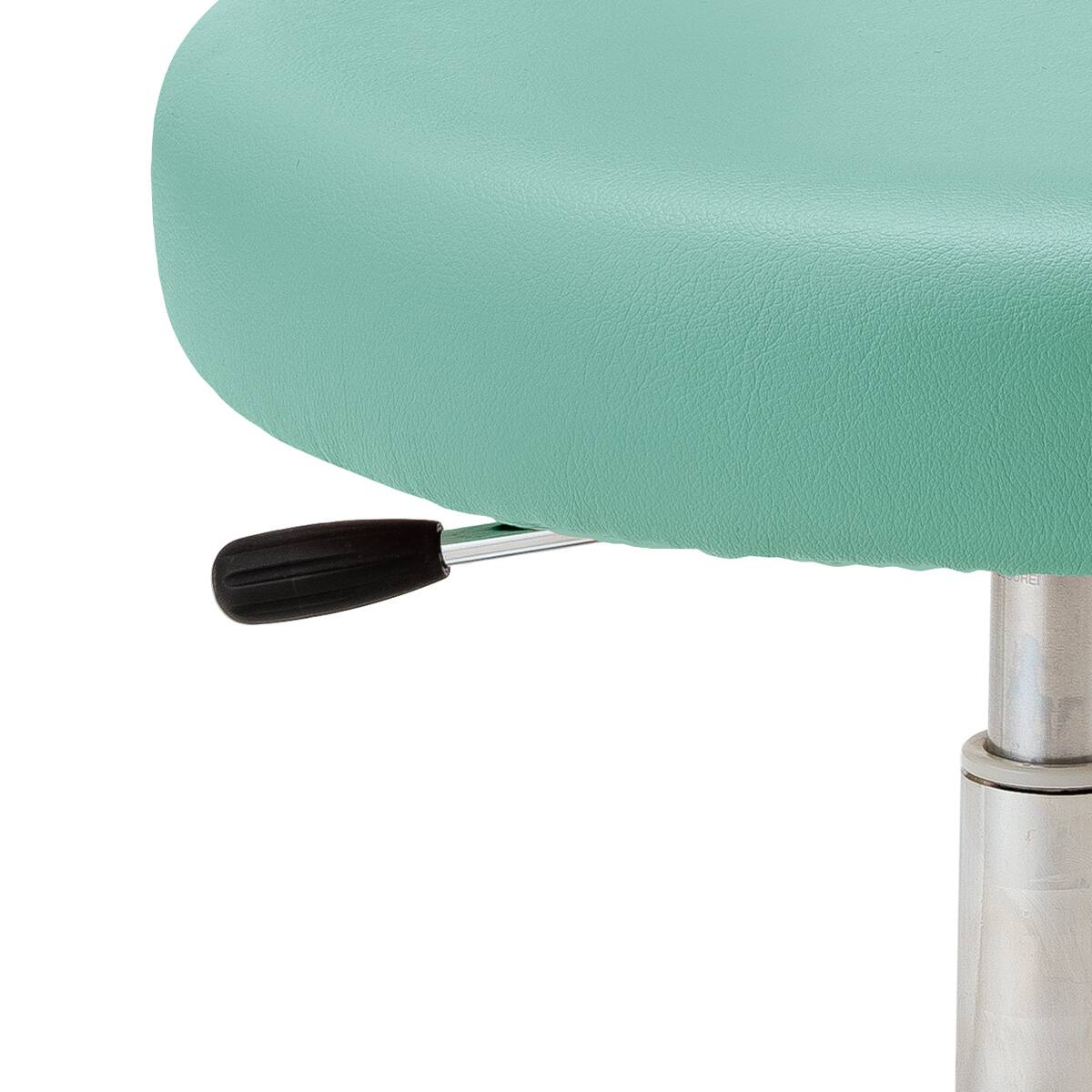昇降チェア(CA-P14BL 背付き 円盤脚 ラバープロテクタ PVC-MINT