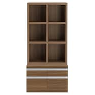 木製オープンシェルフ(ラチス FH-75L 2列3段 下チェスト FL-75S)