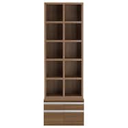 木製オープンシェルフ(ラチス FB-75T 2列5段 下チェスト FL-75S)