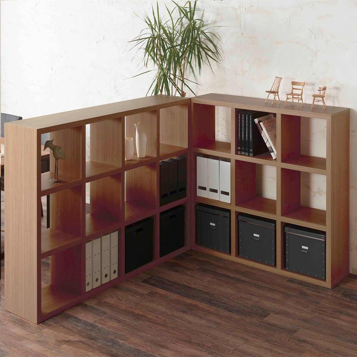 NAJIKO　3段　木製　アンティークシェルフ　２個　09c54 NAJIKO 3段 木製 アンティークシェルフ 2個 09c54