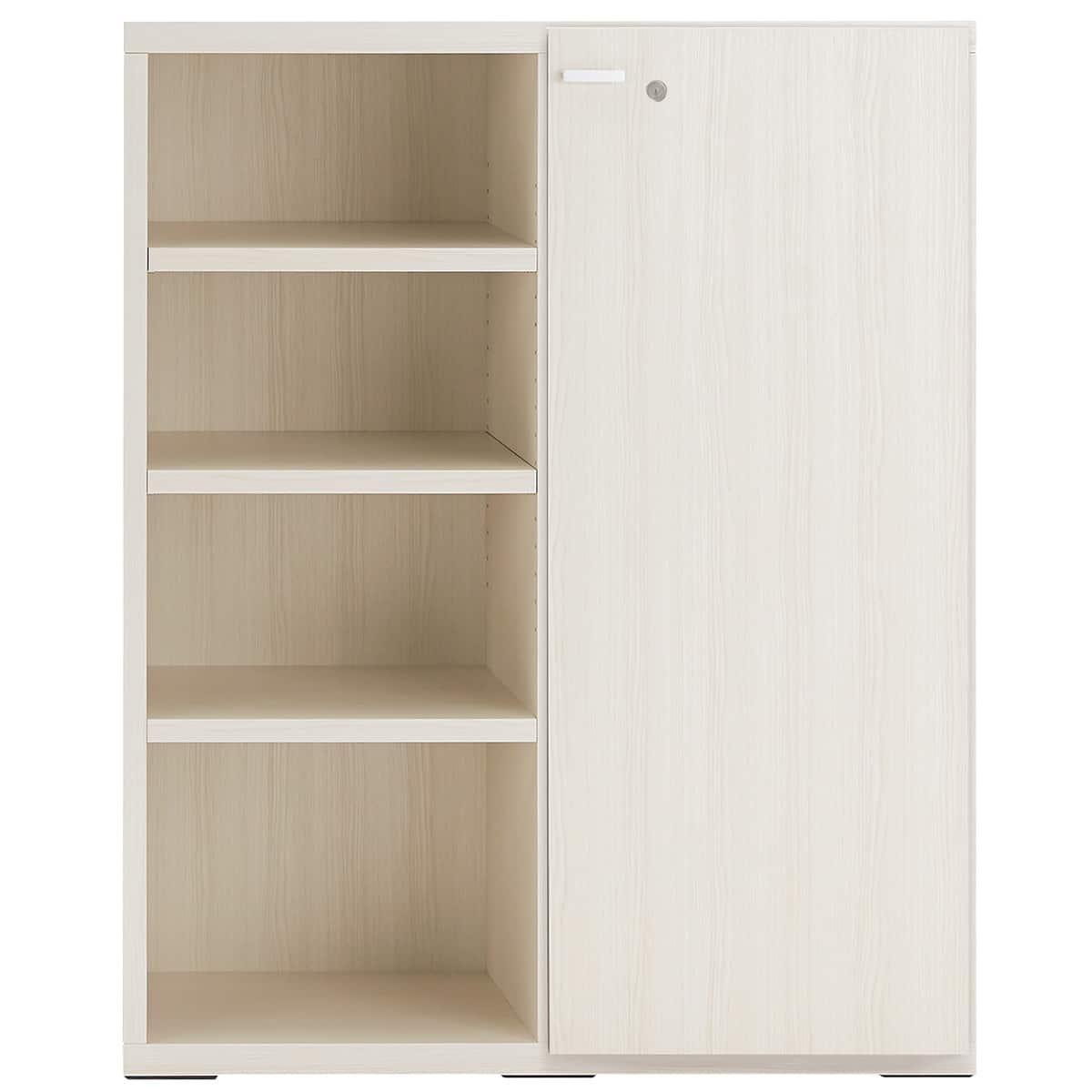 木製書庫(両開き板戸 鍵付き SHELF KFS-90 WW) | ニトリネット【公式