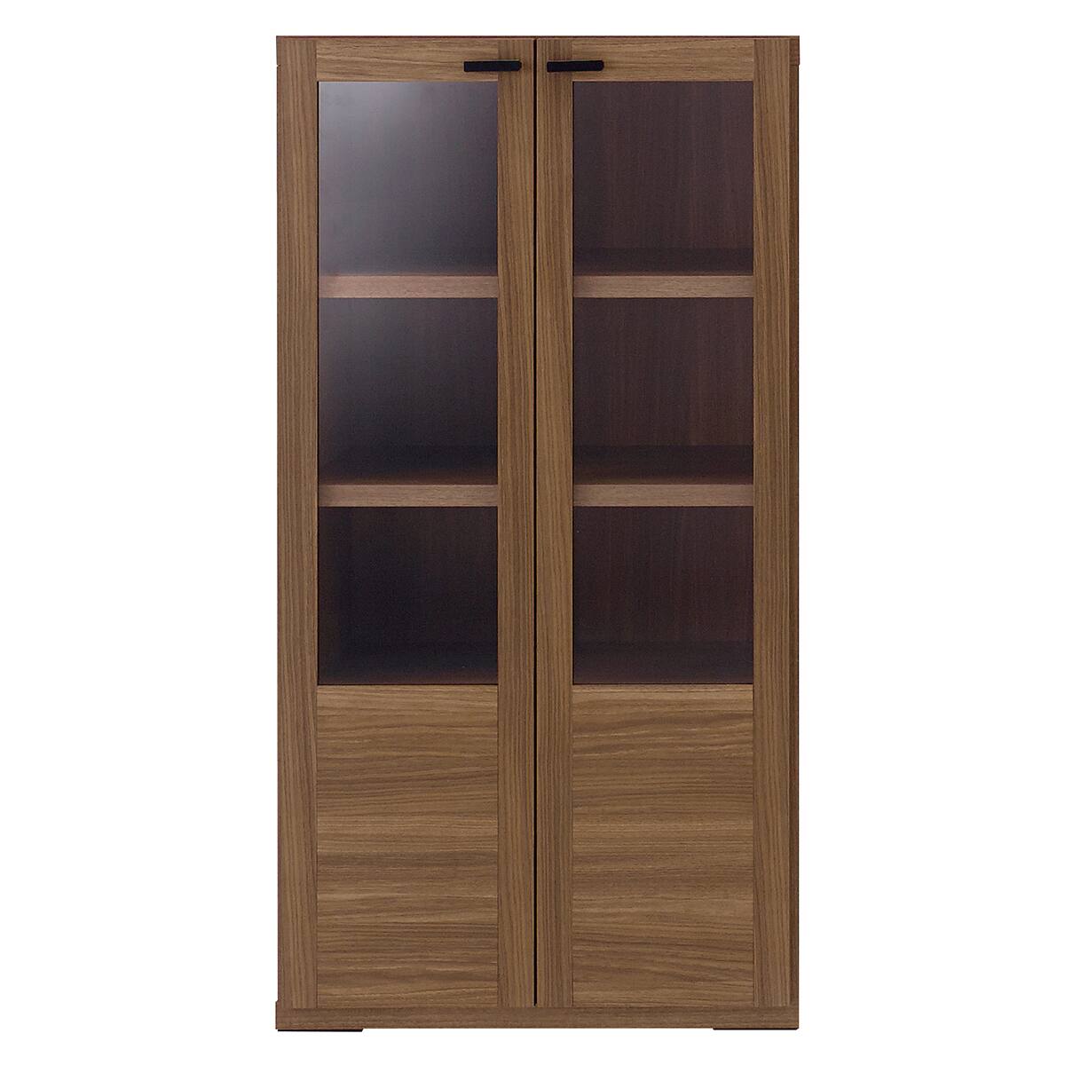 木製書庫(両開きガラス戸 SHELF GFD-74 WN) | ニトリネット【公式