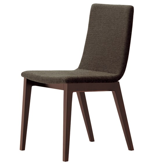 木製チェア(タストB 背張り D19 DBR/GY) 1枚目画像