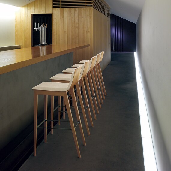 木製カウンターチェア(タストA 背板 A80-70 NA/IV) 6枚目画像