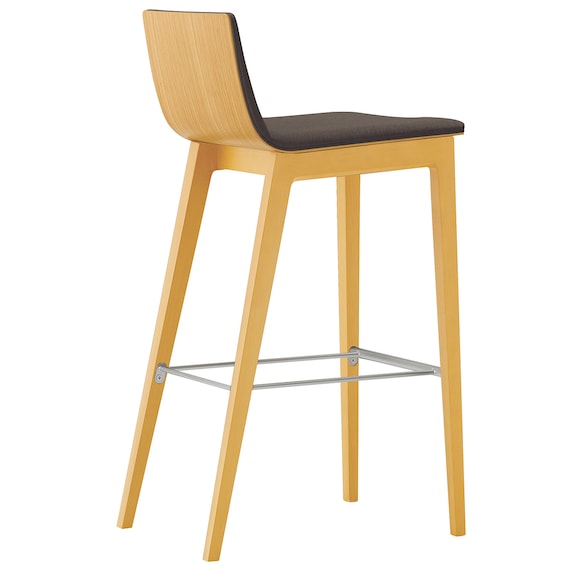 木製カウンターチェア(タストA 背板 D19 NA/GY) 1枚目画像