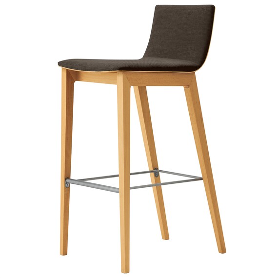 木製カウンターチェア(タストA 背板 D19 NA/GY) 2枚目画像