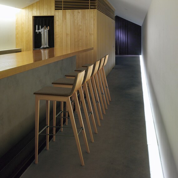 木製カウンターチェア(タストA 背板 D19 NA/GY) 6枚目画像