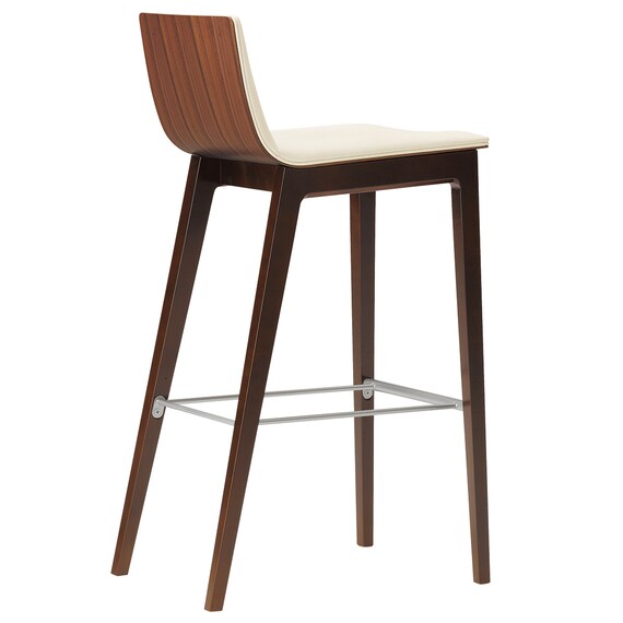 木製カウンターチェア(タストA 背板 A80-70 DBR/IV) 1枚目画像