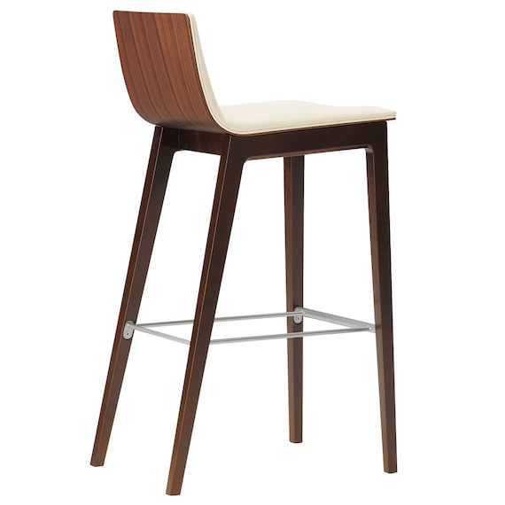 木製カウンターチェア(タストA 背板 A80-70 DBR/IV) 1枚目画像