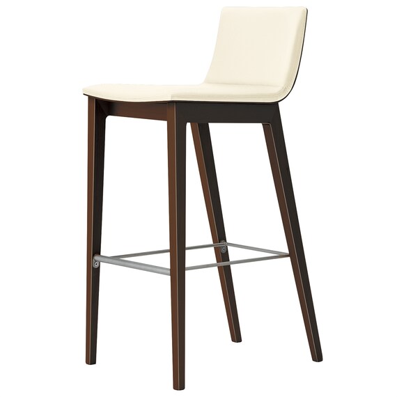 木製カウンターチェア(タストA 背板 A80-70 DBR/IV) 2枚目画像