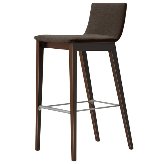 木製カウンターチェア(タストA 背板 D19 DBR/GY) 2枚目画像