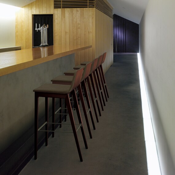 木製カウンターチェア(タストA 背板 D19 DBR/GY) 6枚目画像