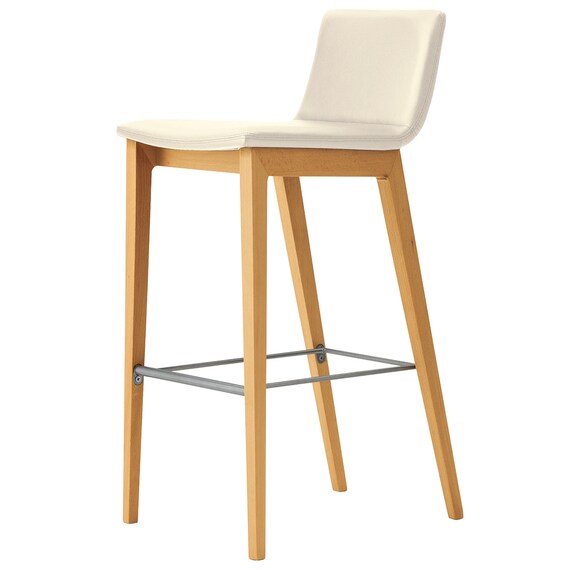 木製カウンターチェア(タストB 背張り A80-70 NA/IV) 1枚目画像