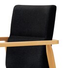 木製アームチェア(マルト D-19-9286 布 NA/BK) 3枚目画像