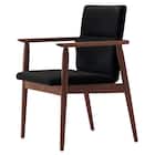 木製アームチェア(マルト D-19-9286 布 DBR/BK) 1枚目画像