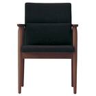 木製アームチェア(マルト D-19-9286 布 DBR/BK) 2枚目画像