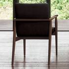 木製アームチェア(マルト D-19-9286 布 DBR/BK) 3枚目画像