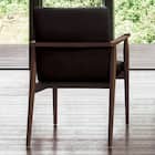 木製アームチェア(マルト D-19-9286 布 DBR/BK) 3枚目画像