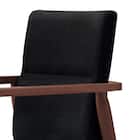 木製アームチェア(マルト D-19-9286 布 DBR/BK) 4枚目画像