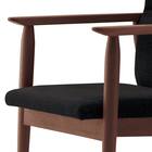 木製アームチェア(マルト D-19-9286 布 DBR/BK) 5枚目画像