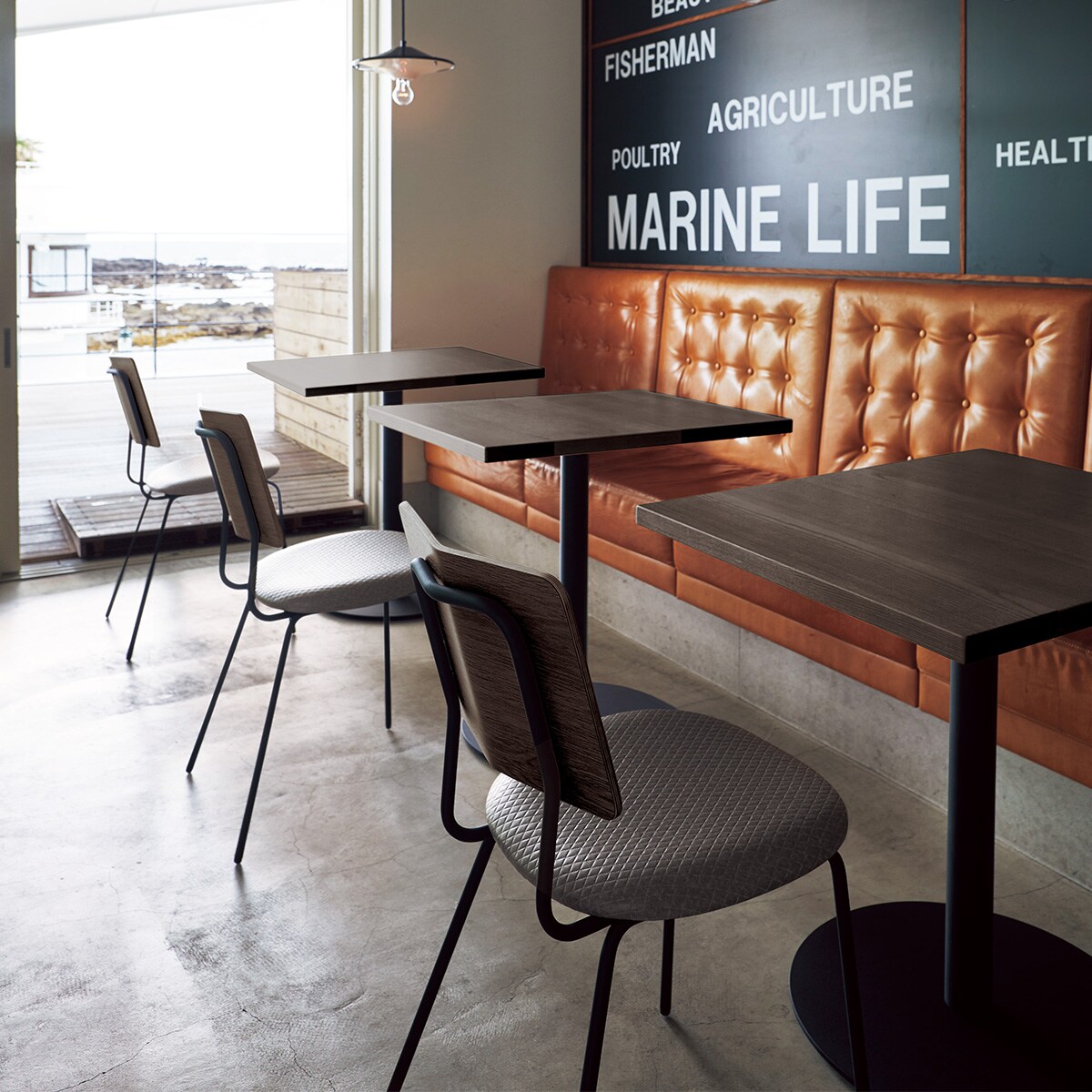 スチール脚チェア(ホノ MK C-44-1 DBR/GY) | ニトリネット【公式