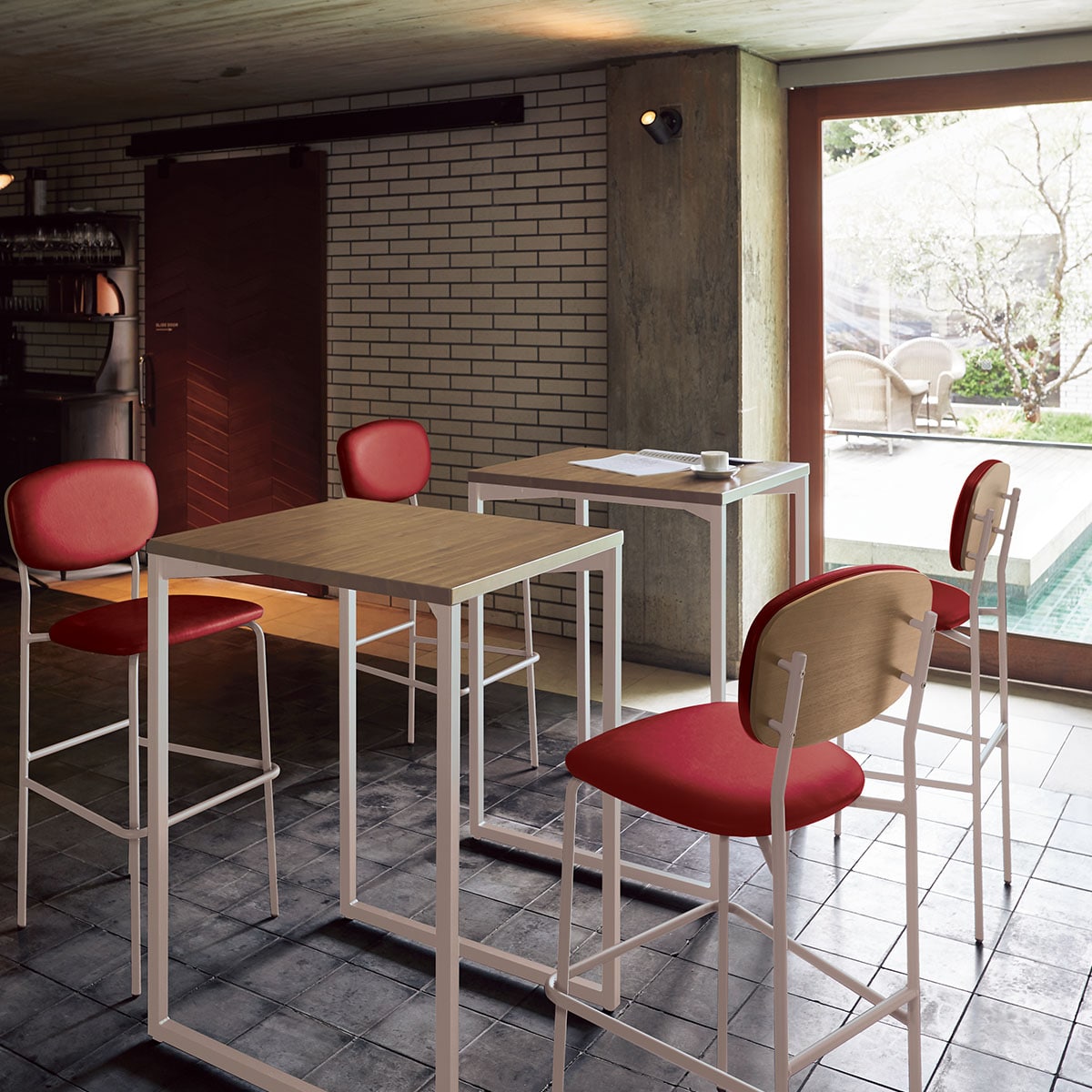 新品未使用　カウンターチェア カウンターチェア ハイチェアー ミッドセンチュリー風 KNOX