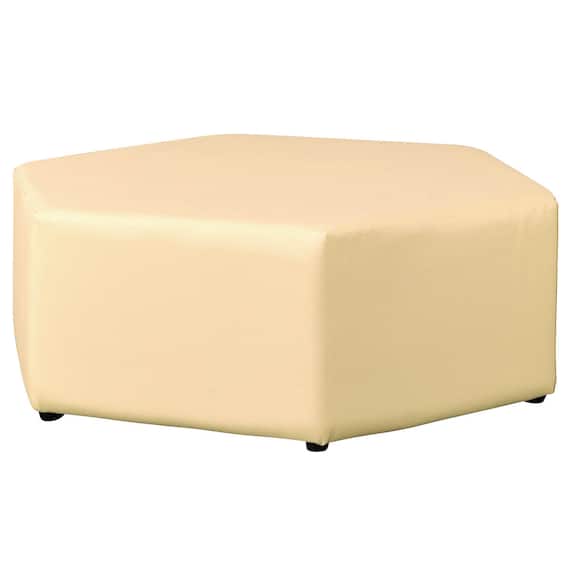 合皮スツール(ケイク90-30 六角形 MP-03 BE) 1枚目画像