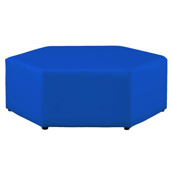 合皮スツール(ケイク90-30 六角形 MP-29 BL) 2枚目画像