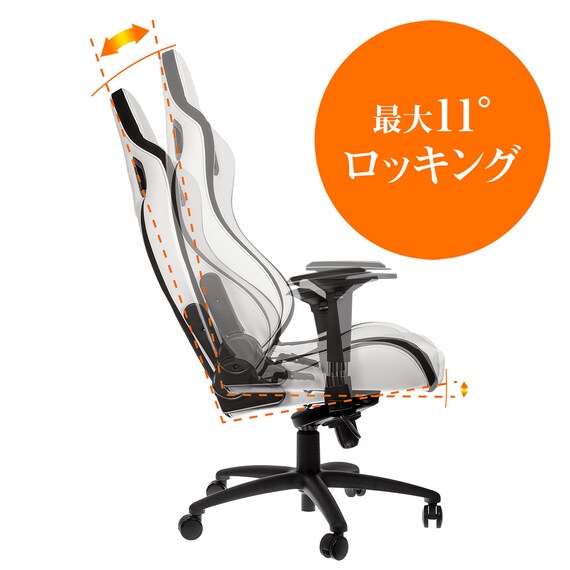 ゲーミングチェア(EPIC-プレミアムWH) 22枚目画像