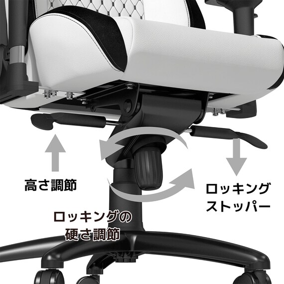 ゲーミングチェア(EPIC-プレミアムWH) 23枚目画像