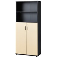 【在庫限り】木製キャビネット(ブリザ2 5段 ハーフ扉タイプ)