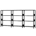 3連スチール書架(天地4段 RKU 1350-340 BK) 1枚目画像