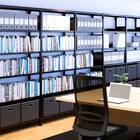 3連スチール書架(天地4段 RKU 1350-340 BK) 7枚目画像