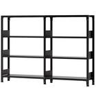 2連スチール書架(天地4段 RKU 1350-340 BK) 1枚目画像