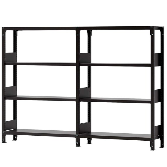 2連スチール書架(天地4段 RKU 1350-340 BK) 1枚目画像