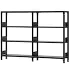 2連スチール書架(天地4段 RKU 1350-340 BK) 1枚目画像