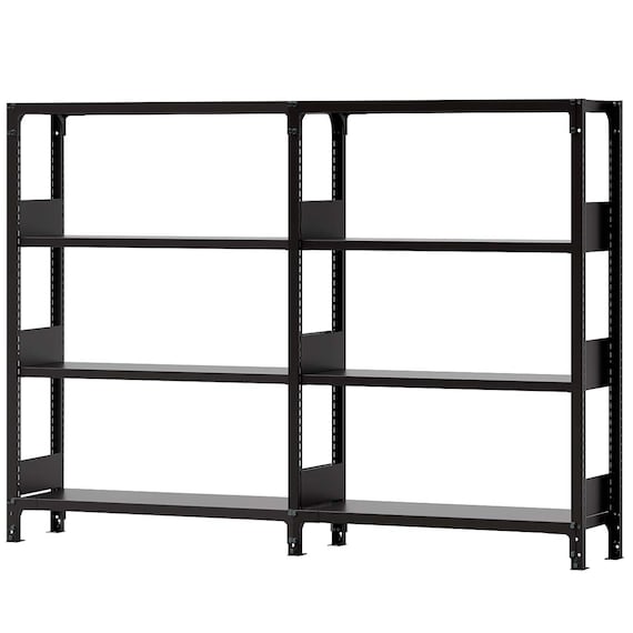 2連スチール書架(天地4段 RKU 1350-340 BK) 1枚目画像