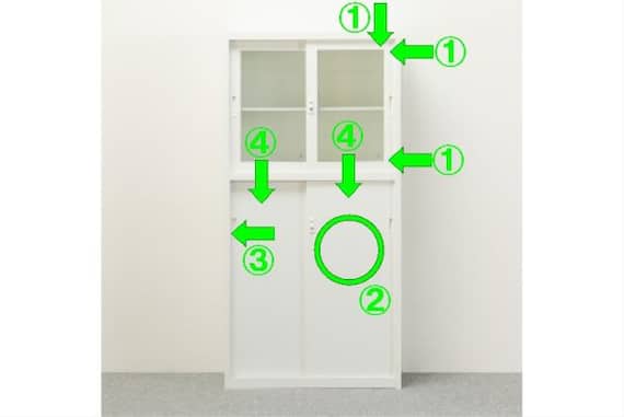スチールキャビTSNS3-02N-WH ヒキド 21枚目画像