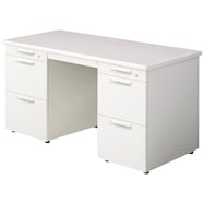 両袖机(LEED A-33 奥行60cm 中段下段引出し同サイズ)