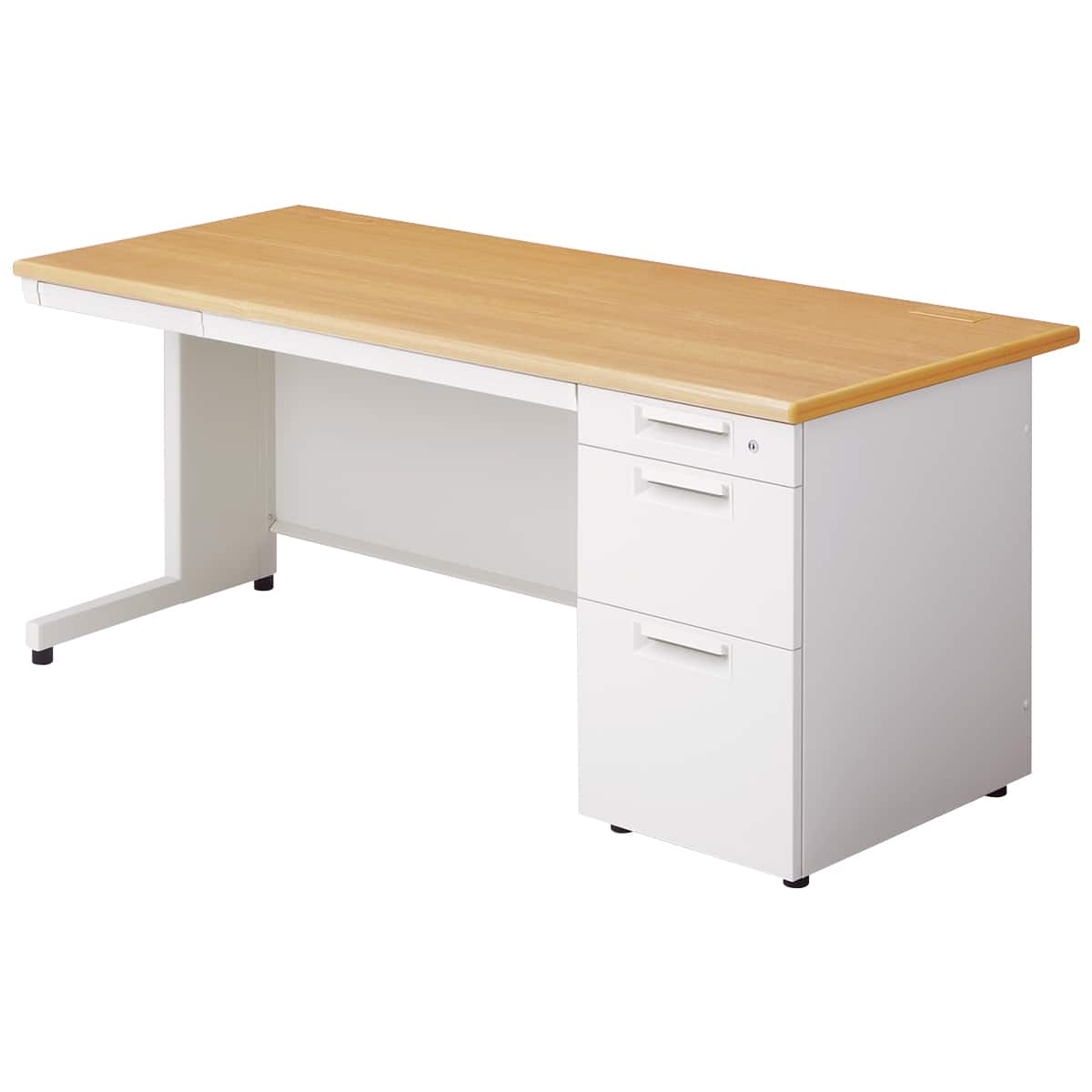 もりもりた出品③ 袖机のみ 片袖机(LEED 167D-3 奥行70cm 下段引出し深型 WM/W4) | ニトリネット