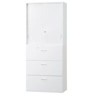 スチール書庫(上引違い・下引出し HOS-X)