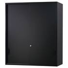 スチール書庫(上引き戸・下引出し3段 HOS-X BK) 2枚目画像