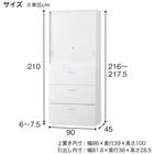 スチール書庫(上引き戸・下引出し3段 HOS-X BK) 5枚目画像