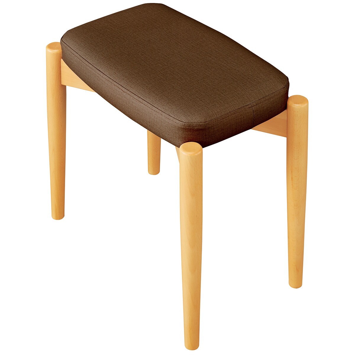 在庫限り】木製スツール(レモラ スクエア Gシルク#3 BR) | ニトリ