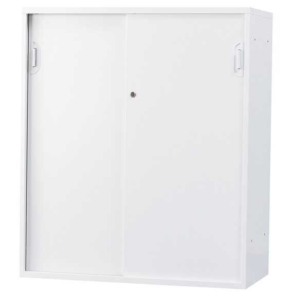 スチール書庫(上オープン・下引違い HOS-X WH) 3枚目画像